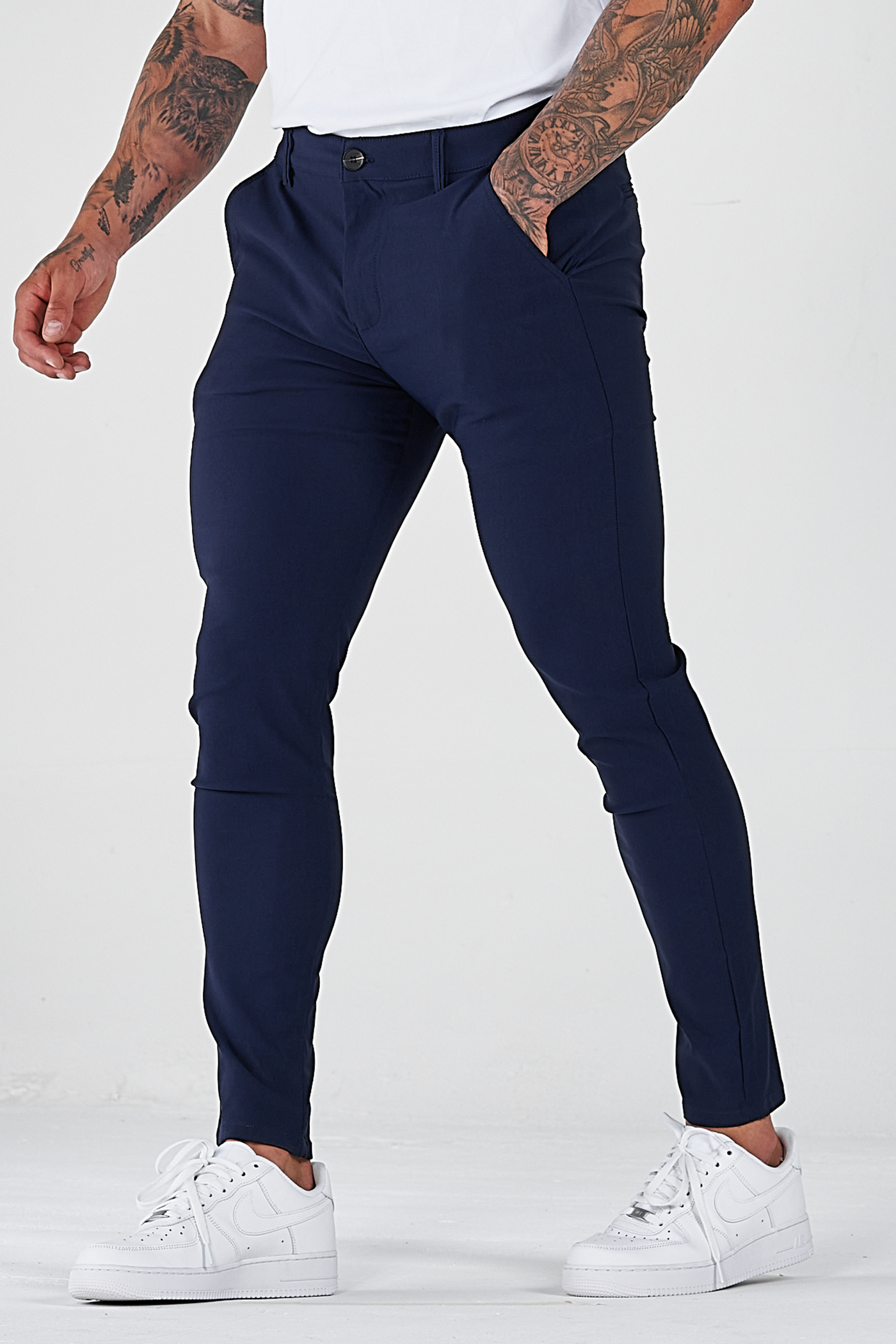 THE AVANI TROUSERS - DARK BLUE - ICON. AMSTERDAM