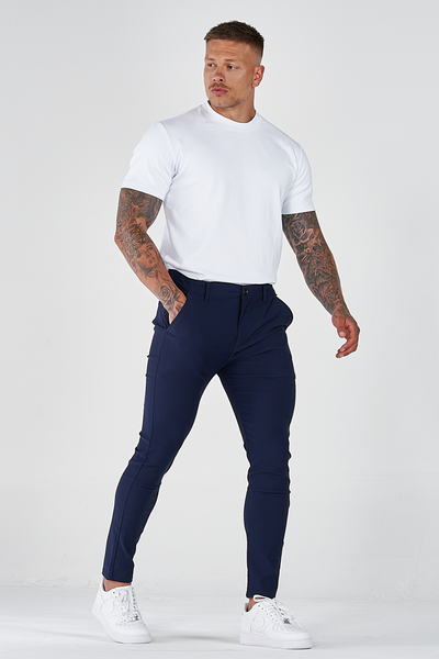 THE AVANI TROUSERS - DARK BLUE - ICON. AMSTERDAM