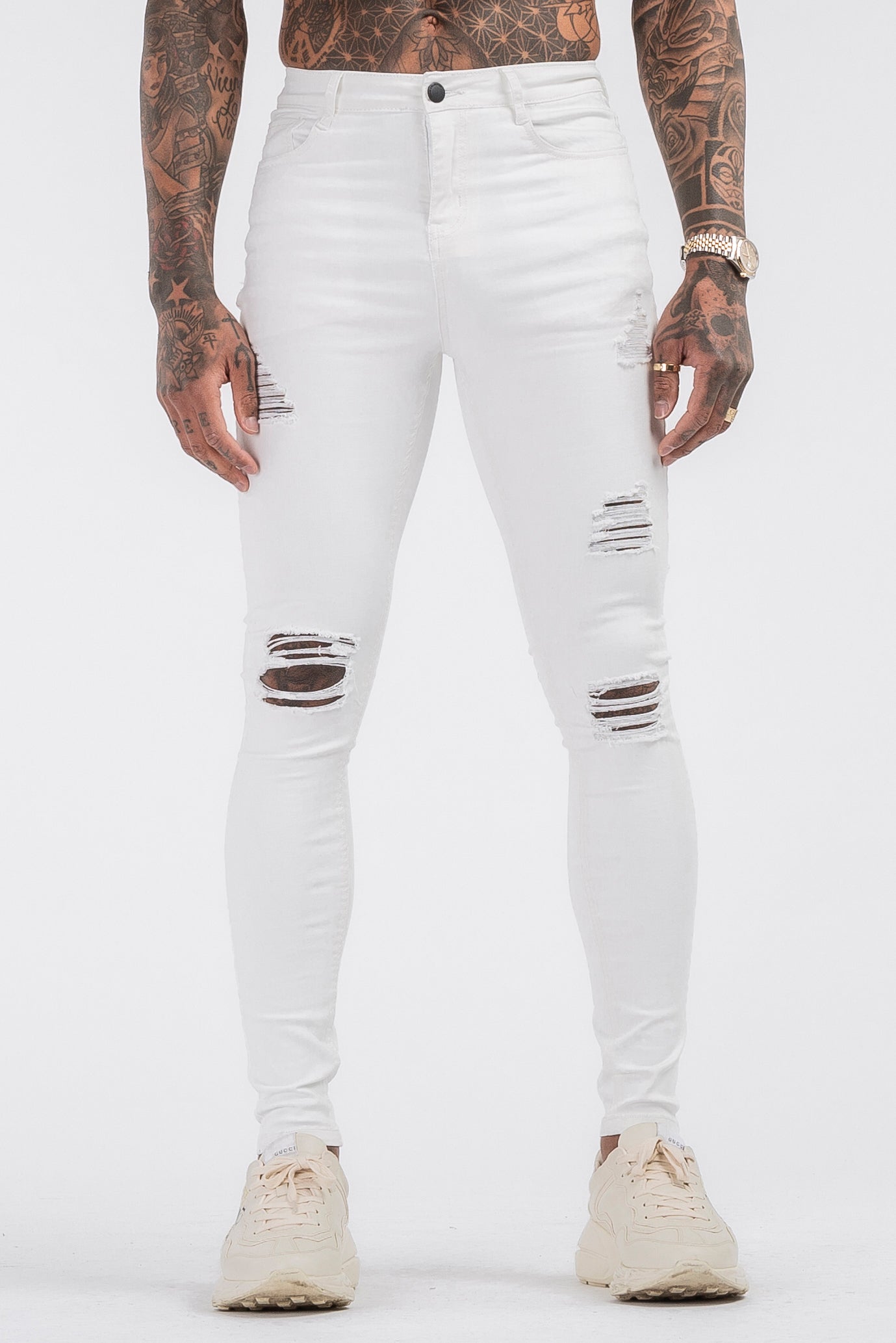 THE SAVAGE JEANS - WHITE - ICON. AMSTERDAM