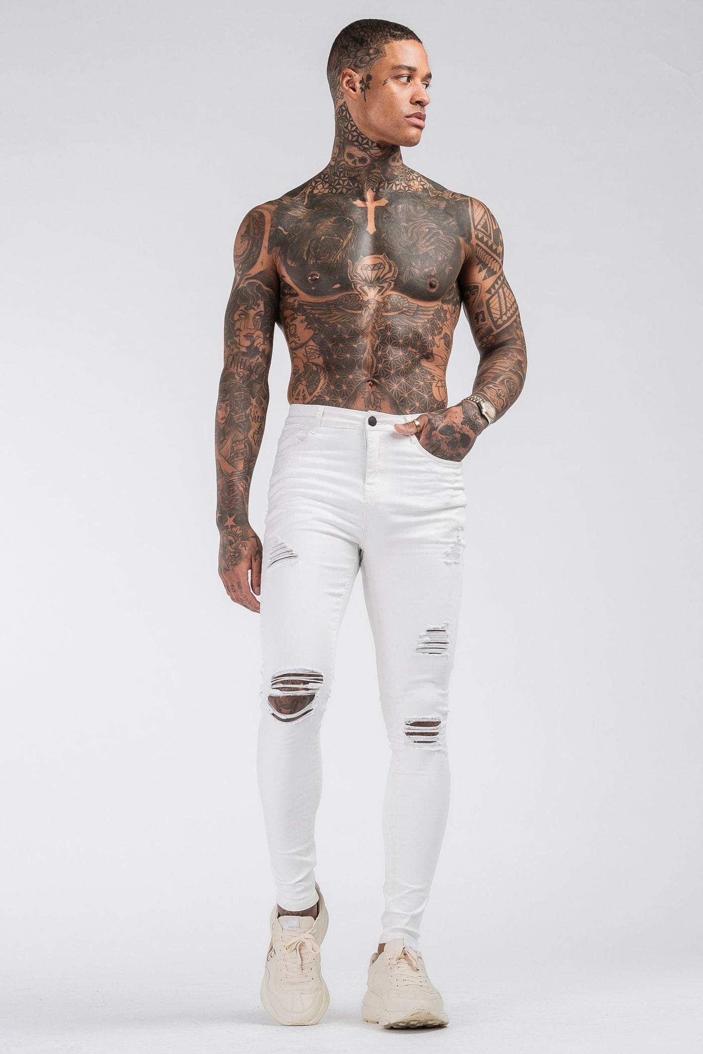 THE SAVAGE JEANS - WHITE - ICON. AMSTERDAM