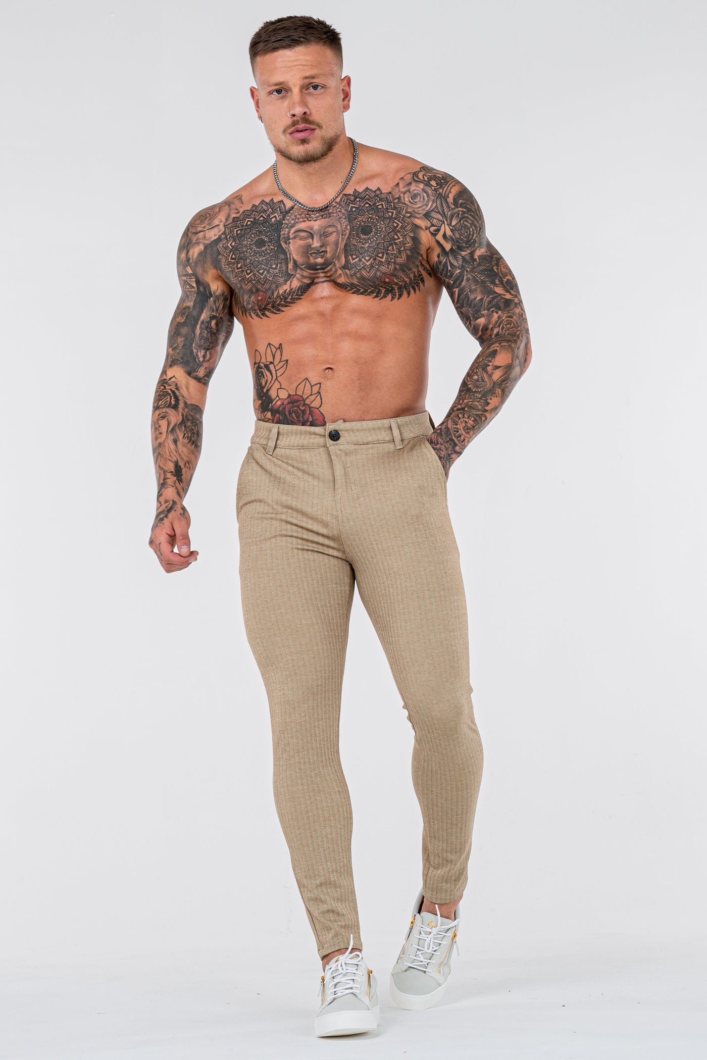 THE NAXO TROUSERS - KHAKI - ICON. AMSTERDAM