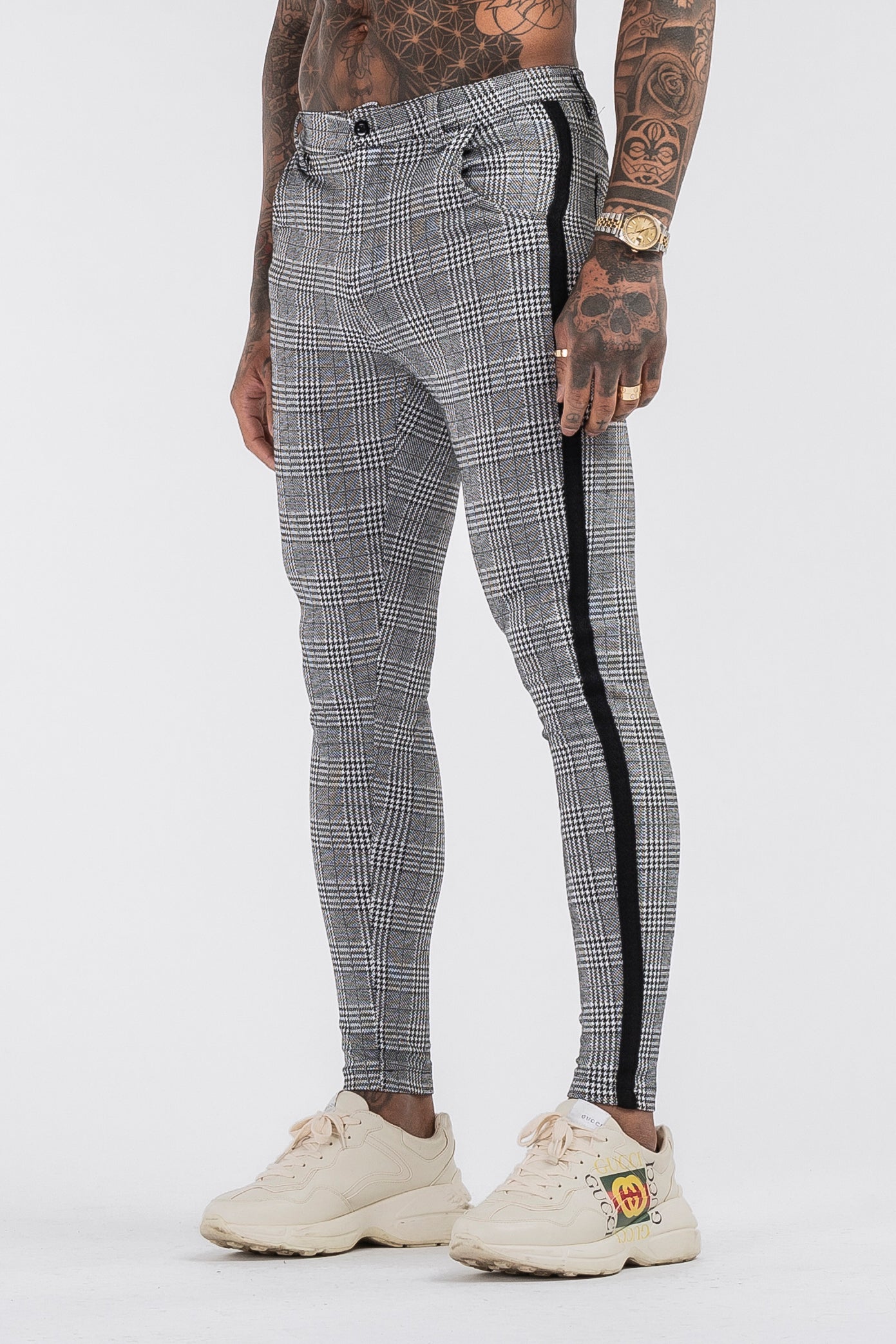 THE VIERA TROUSERS - GREY/BLACK - ICON. AMSTERDAM