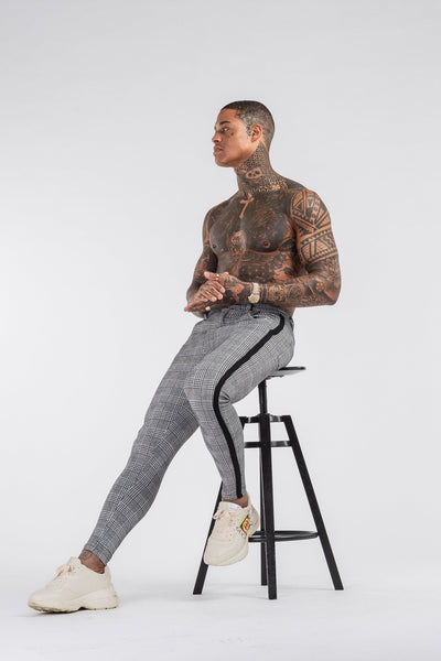 THE VIERA TROUSERS - GREY/BLACK - ICON. AMSTERDAM