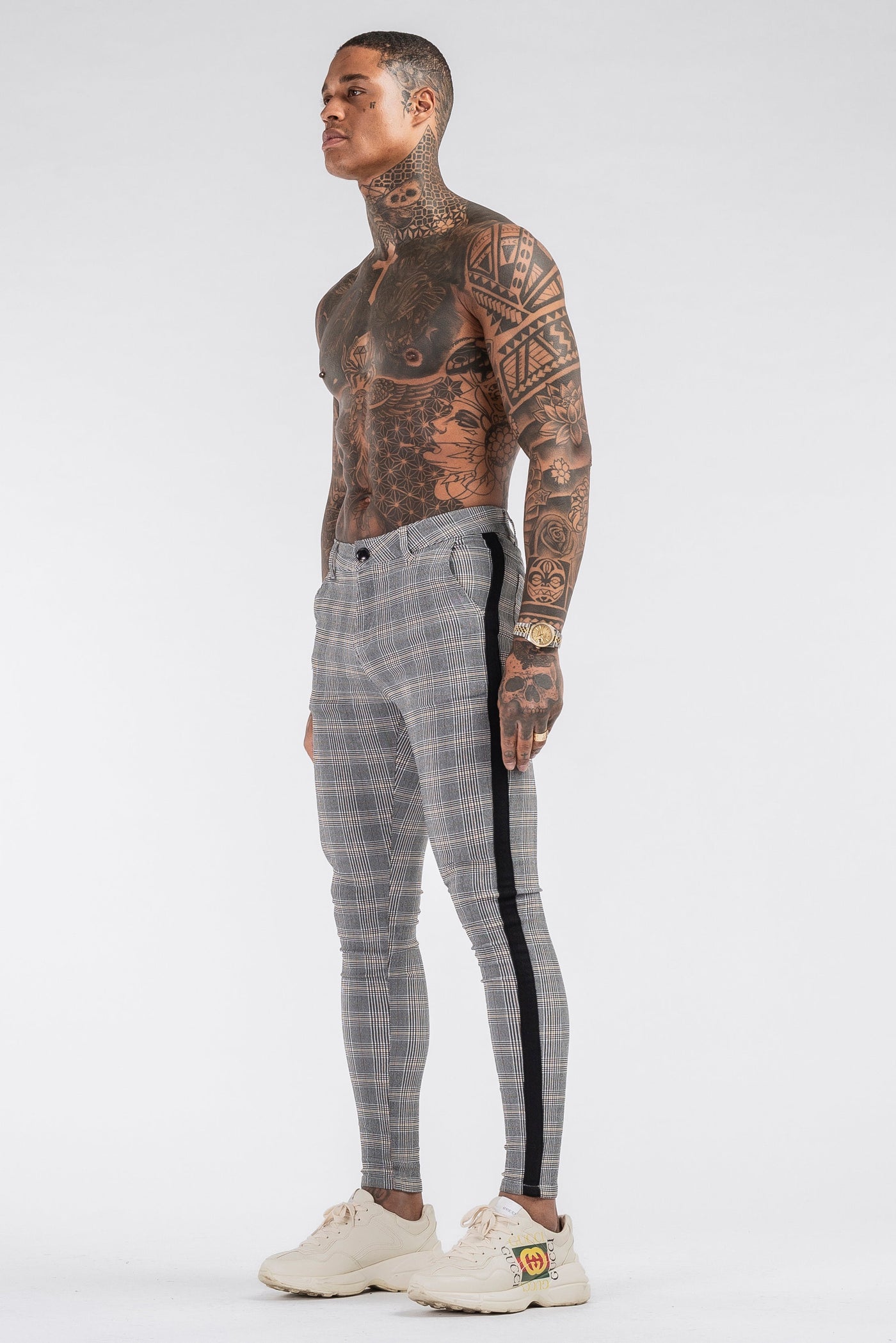 THE VIERA 2.0 TROUSERS - GREY/BLACK - ICON. AMSTERDAM