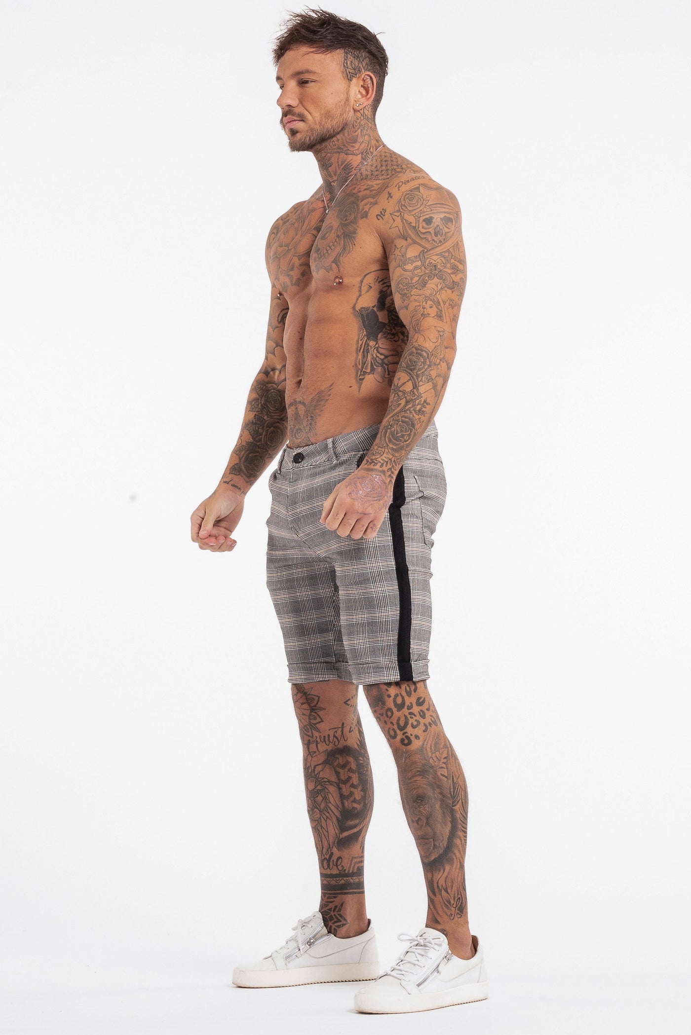 THE VIERA SHORTS - GREY/BLACK - ICON. AMSTERDAM